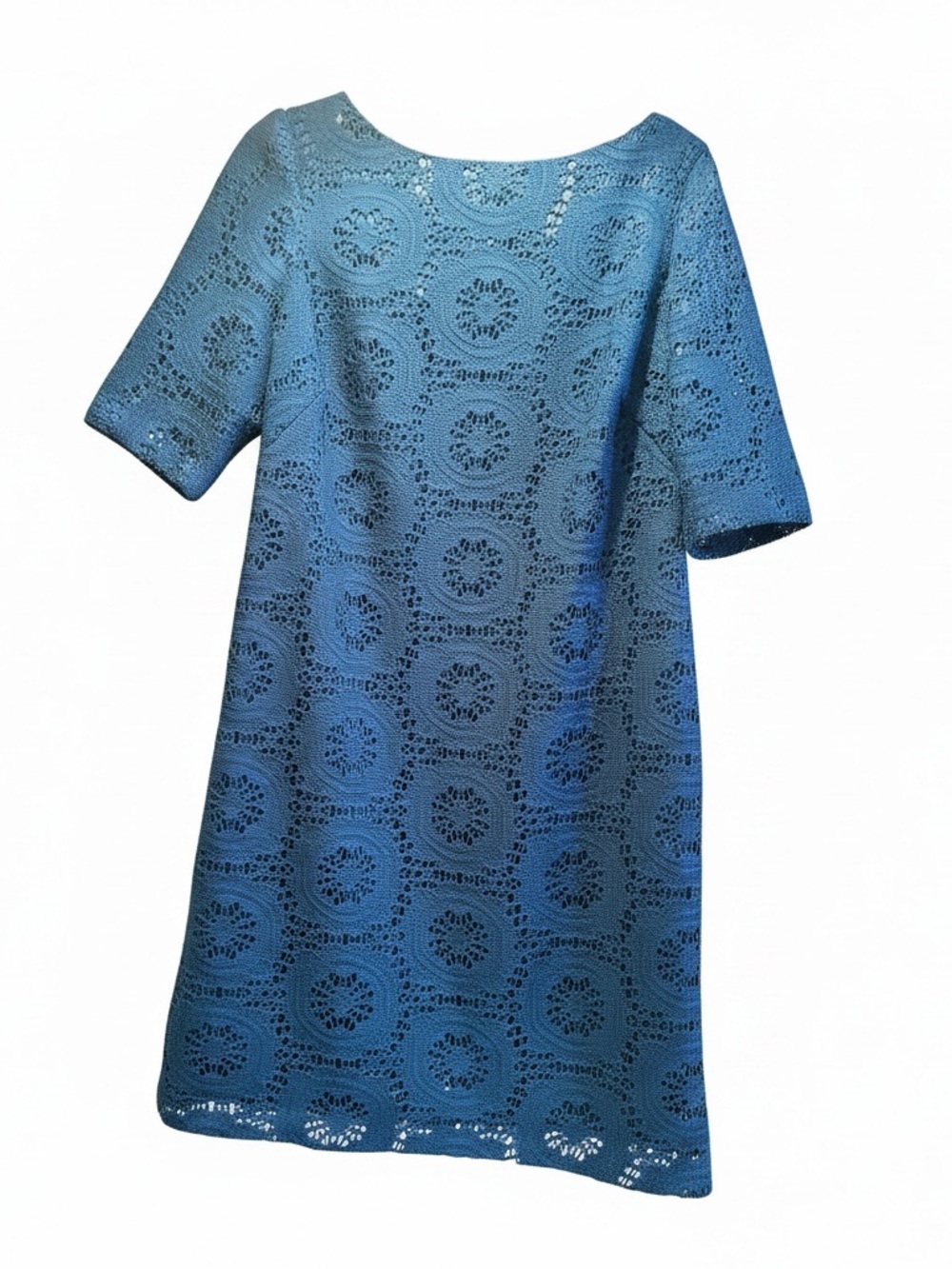 Adrianna Papell Blue Lace Dress